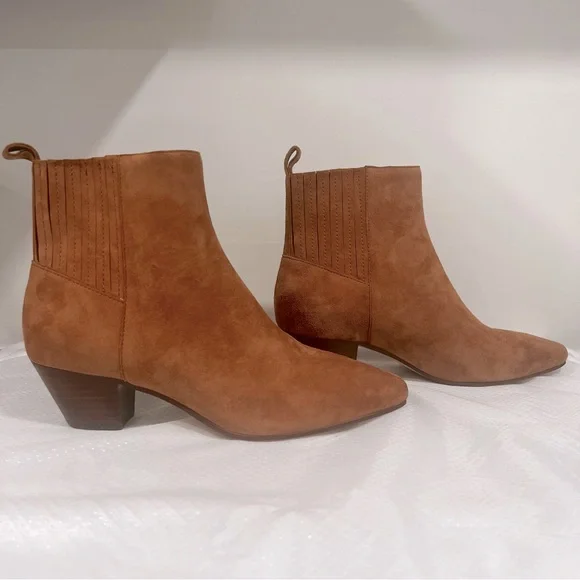 Boden NWOT Western Ankle Boots in Tan Women’s Sz 39 (US 8) - Picture 1 of 12